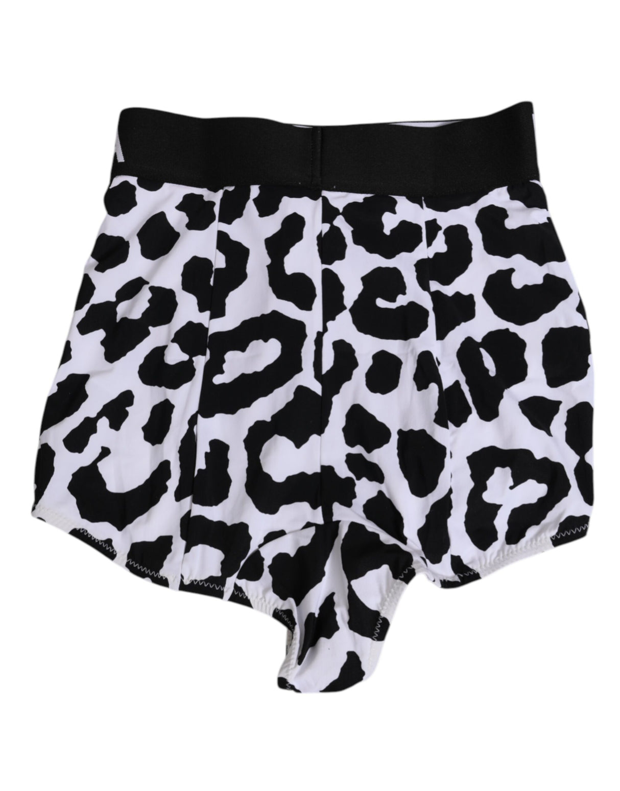 Dolce & Gabbana White Leopard Nylon High Waist Girdle Underwear