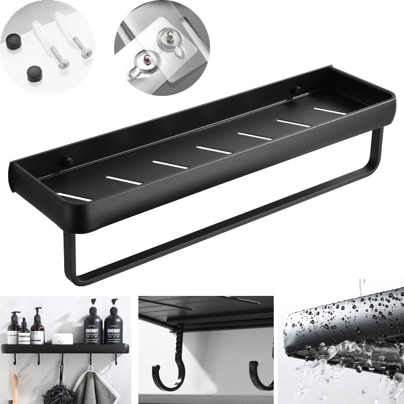 Wall Mounted Bathroom Organizer Shelf and Towel Rack