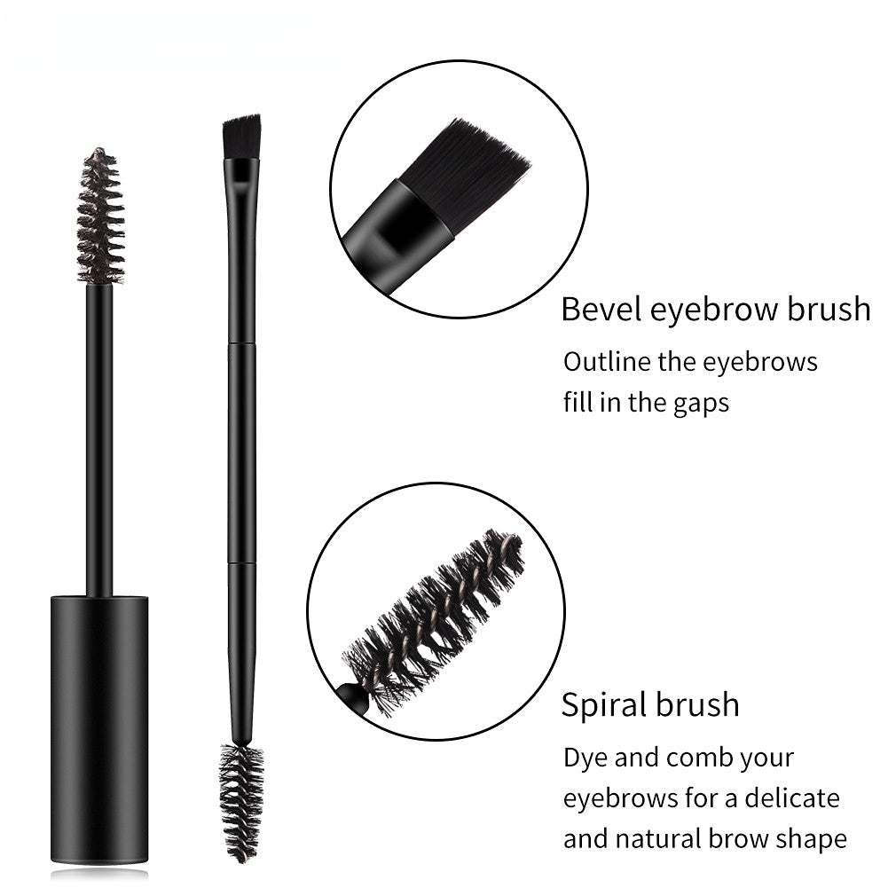 Double-Headed Eyebrow Brush with Lasting Gel Cream