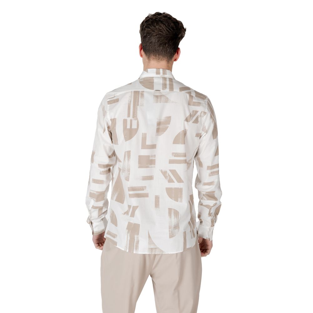 Antony Morato Beige Viscose Pattern Shirt