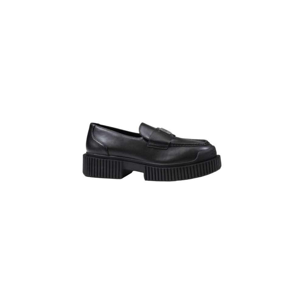 Armani Exchange Black Leather Platform Pumps