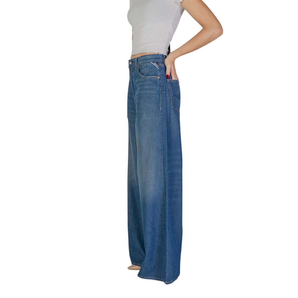 Replay Blue Cotton Bootcut Jeans