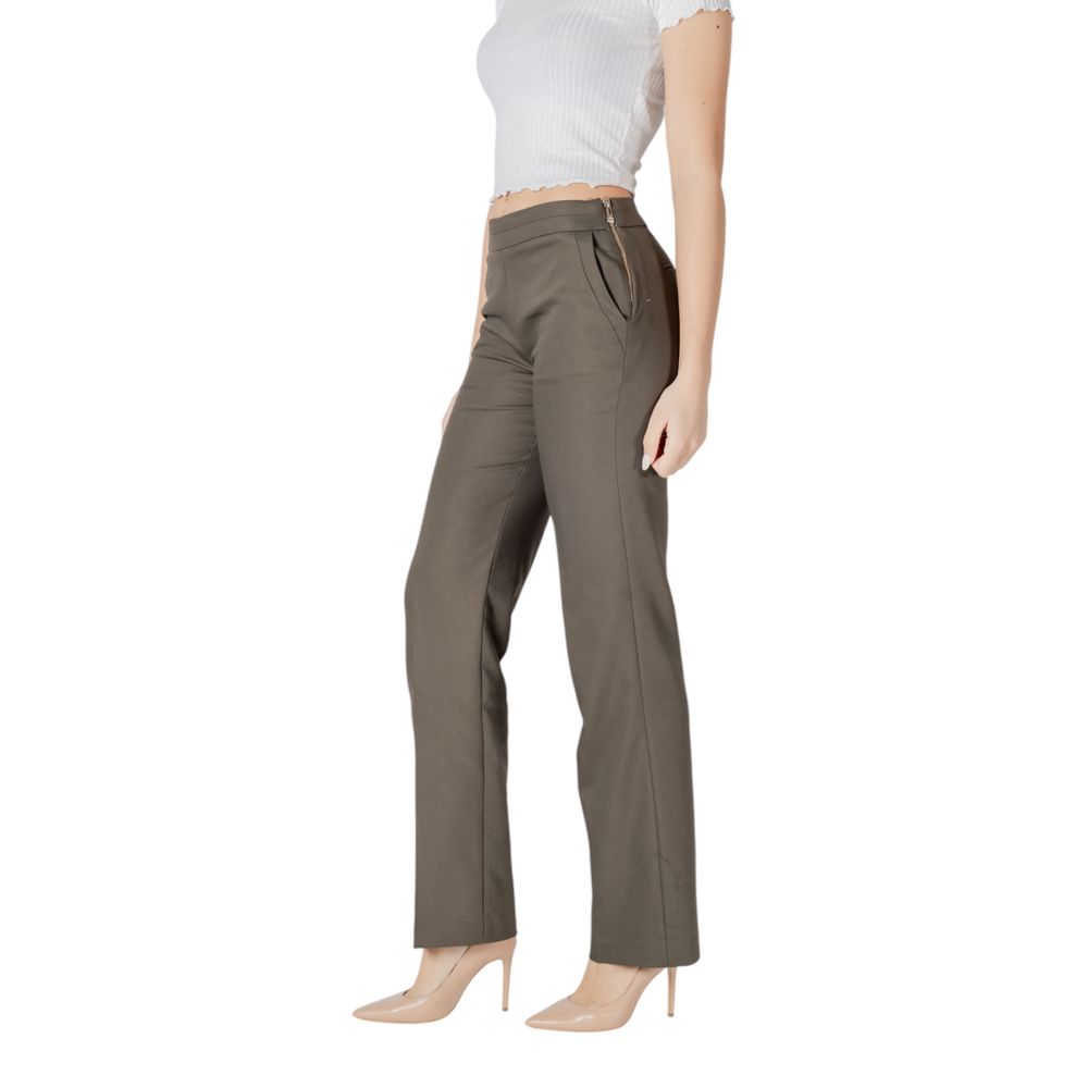 Morgan De Toi Green Cotton Casual Pants
