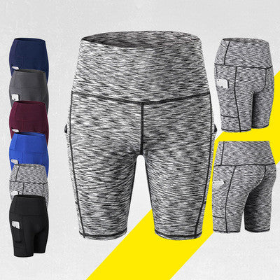 High-Waisted Yoga Fitness Shorts