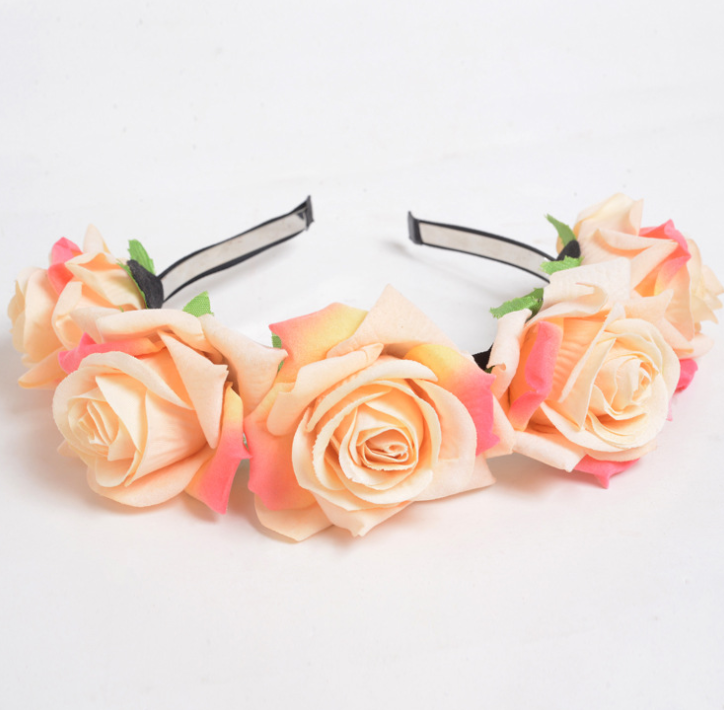 Rose Flower Wreath Headband Photography Accessory