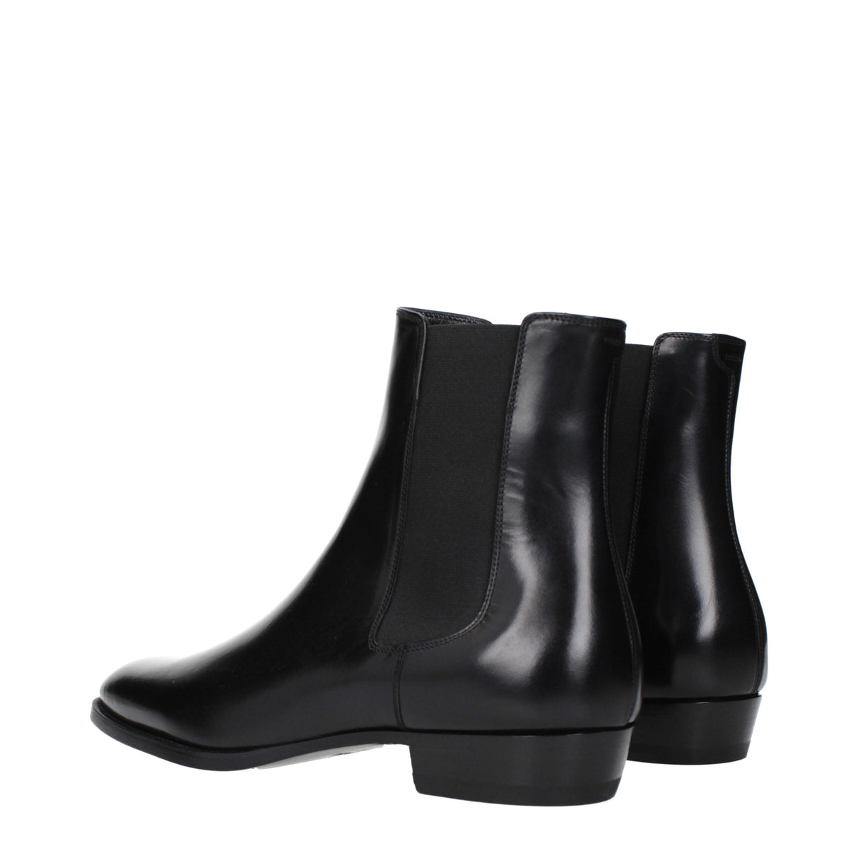 Celine Black Leather Ankle Boots