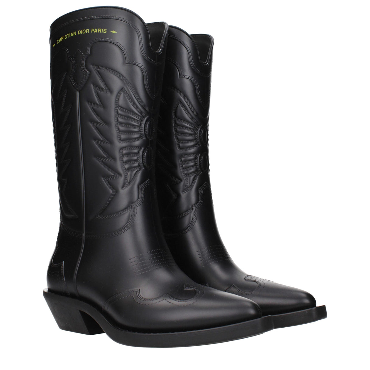 Christian Dior Black Cotton Boots