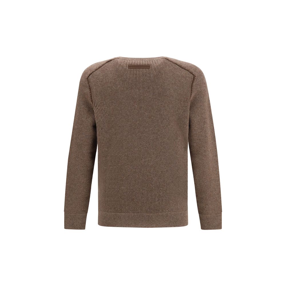 ZEGNA Brown Cashmere Cashmere Sweater