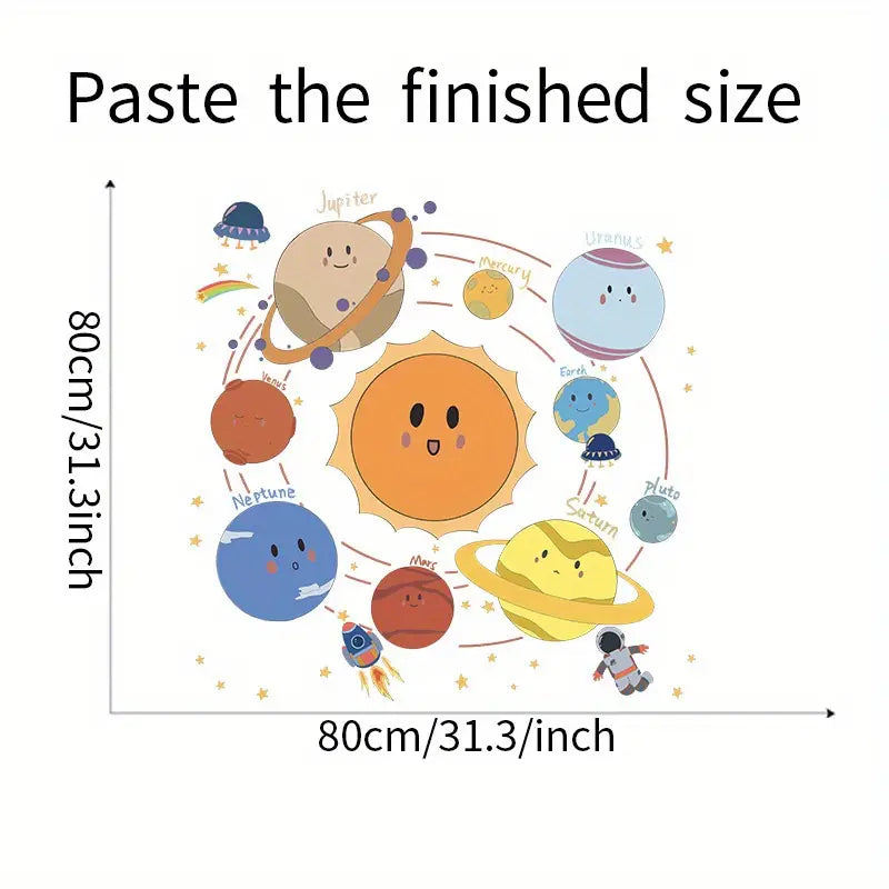 Cartoon Universe Planet Wall Stickers for Home Decor