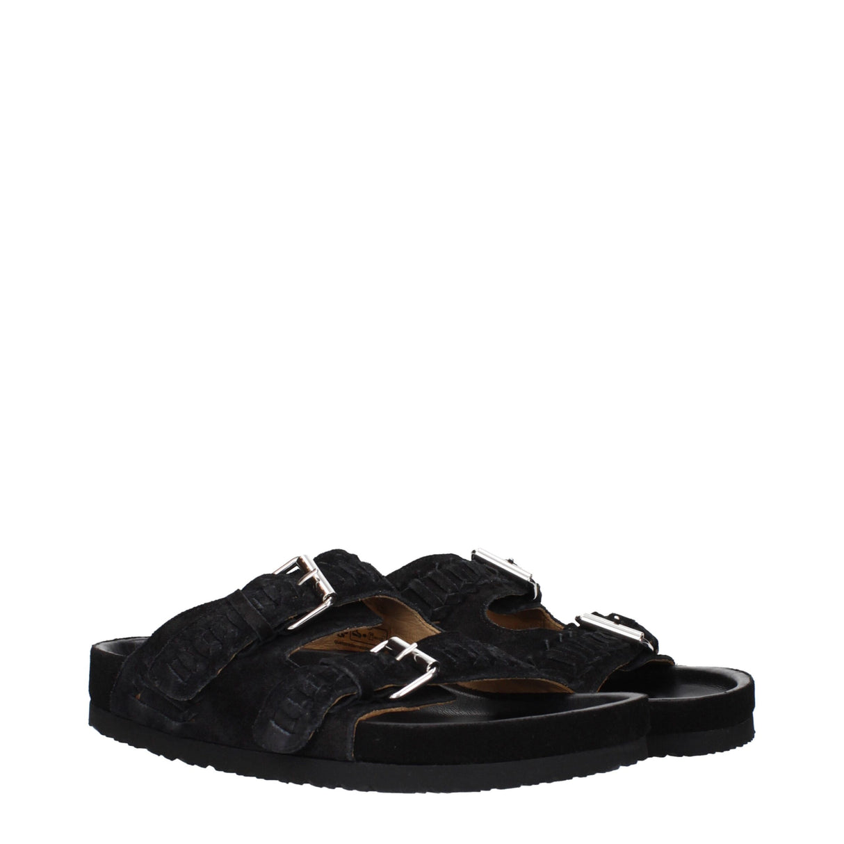 Isabel Marant Black Leather Slippers