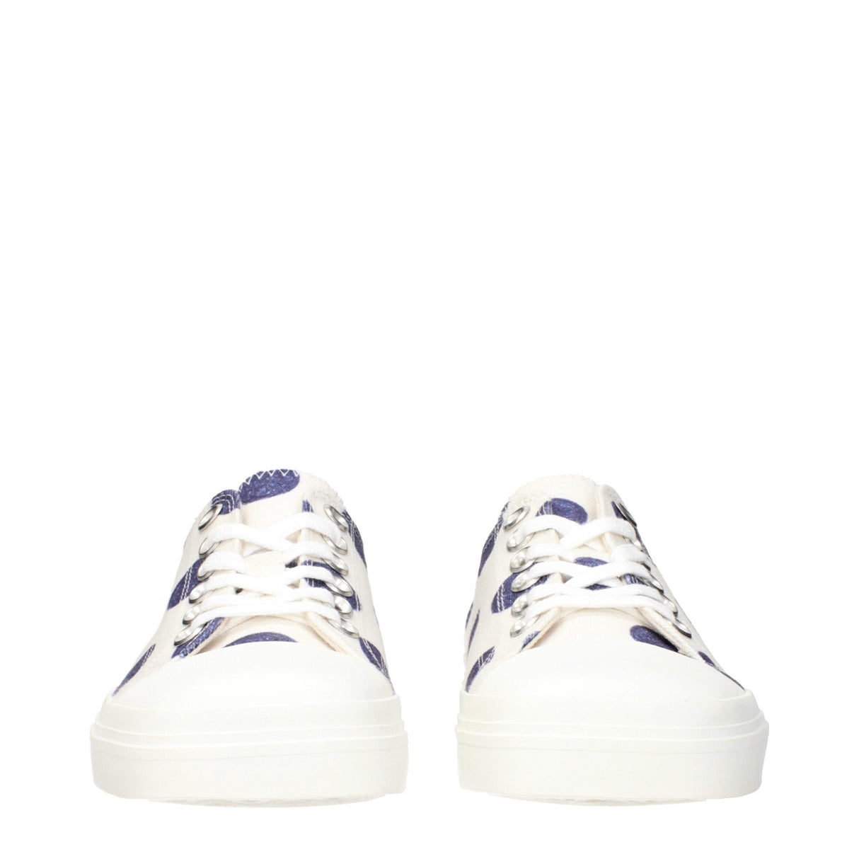 Moschino White Fabric Low Top Sneakers