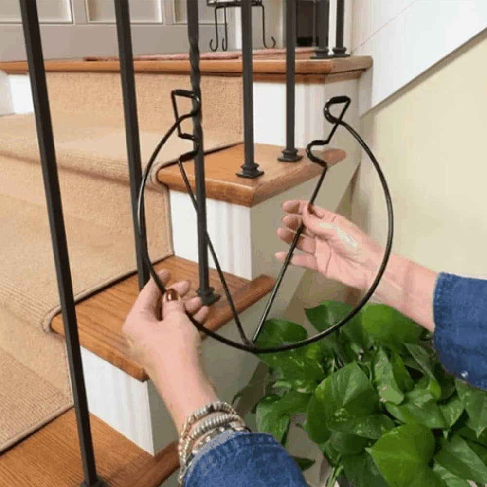 Floating Garden Railing Planter Shelf with Hooks