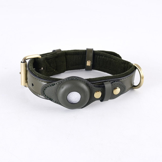 Anti-Verlust-Hundehalsband aus Leder