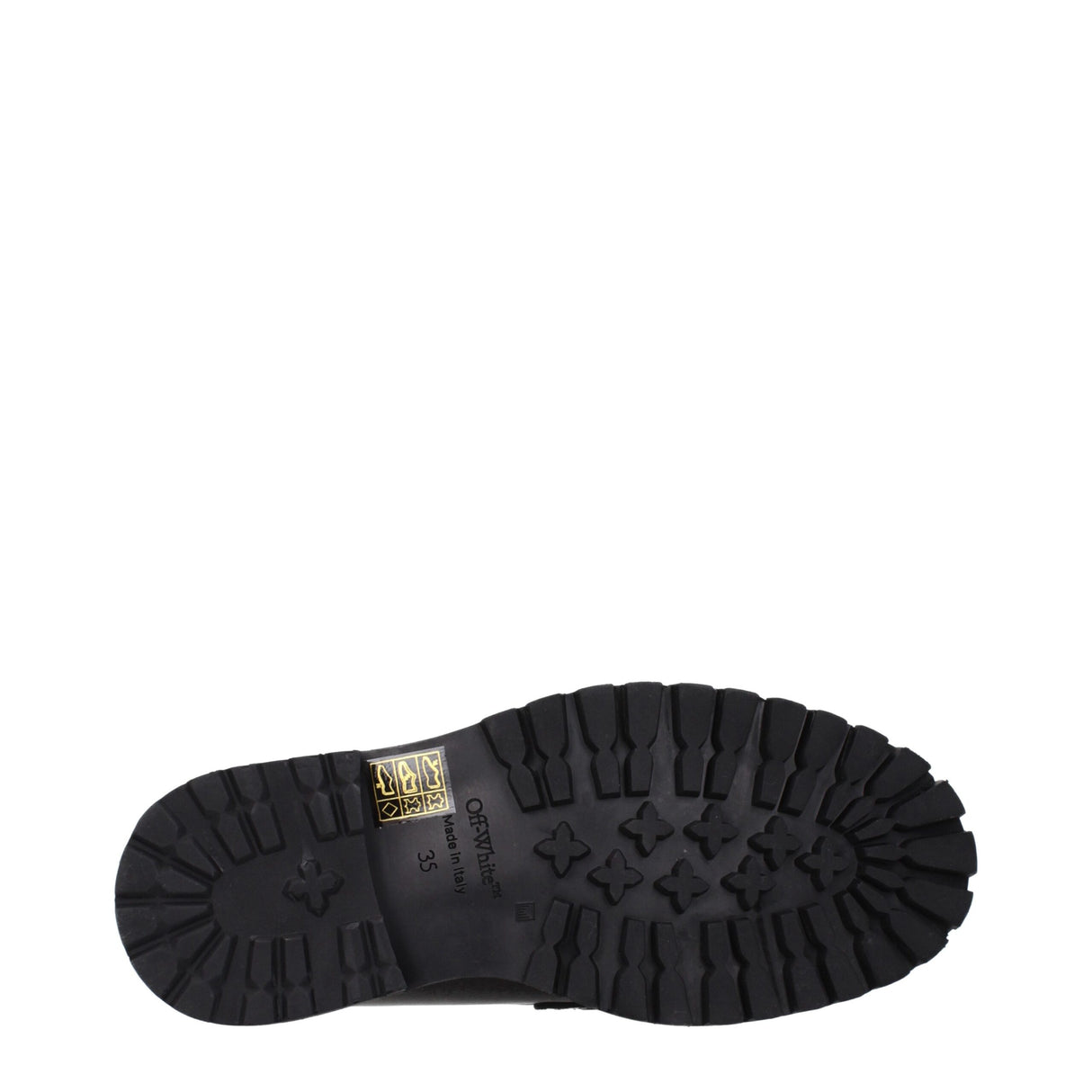 Off-White Black Leather Slip-On Loafers