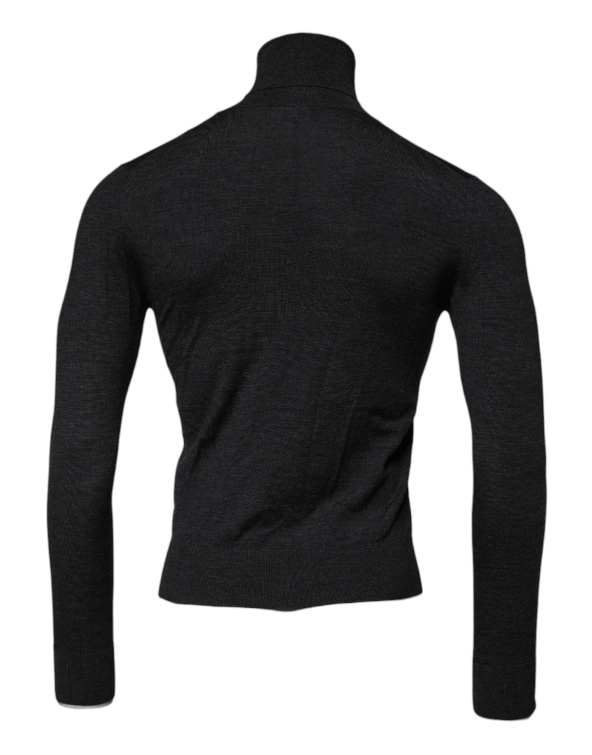 Dolce & Gabbana Black Wool Turtle Neck Men Pullover Sweater