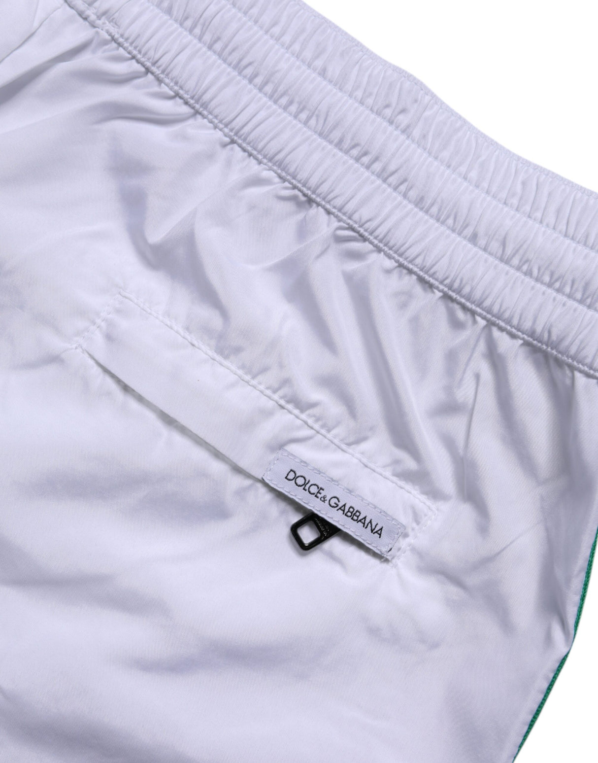 Dolce & Gabbana White Logo Polyester Men Beachwear Swimwear