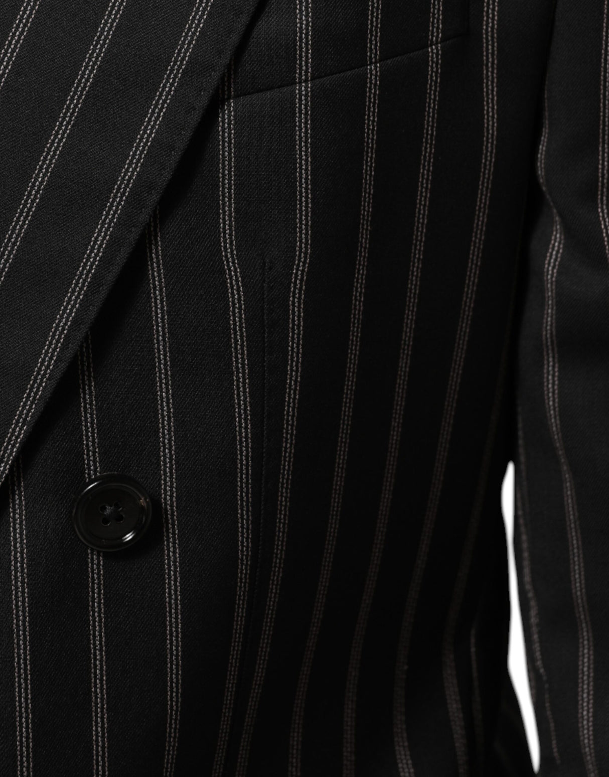 Dolce & Gabbana Black Stripes SICILIA 1 Button Suit Blazer