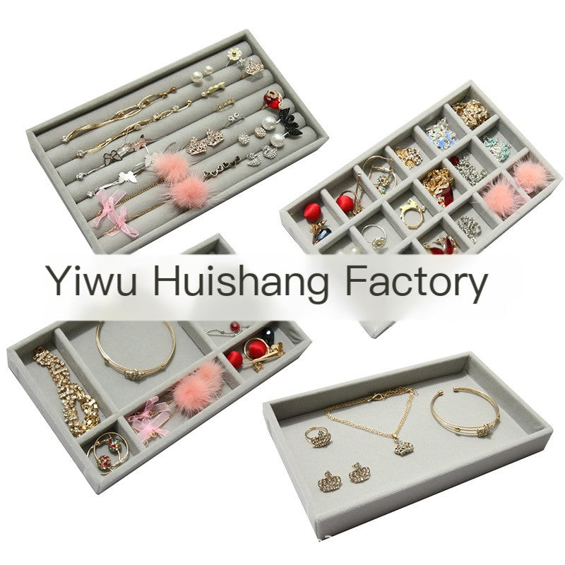 Velvet Jewelry Organizer Set for Earrings and Rings