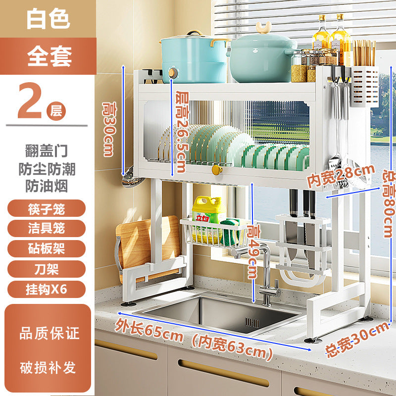Multi-Functional Kitchen Sink Organizer Rack for Dishes