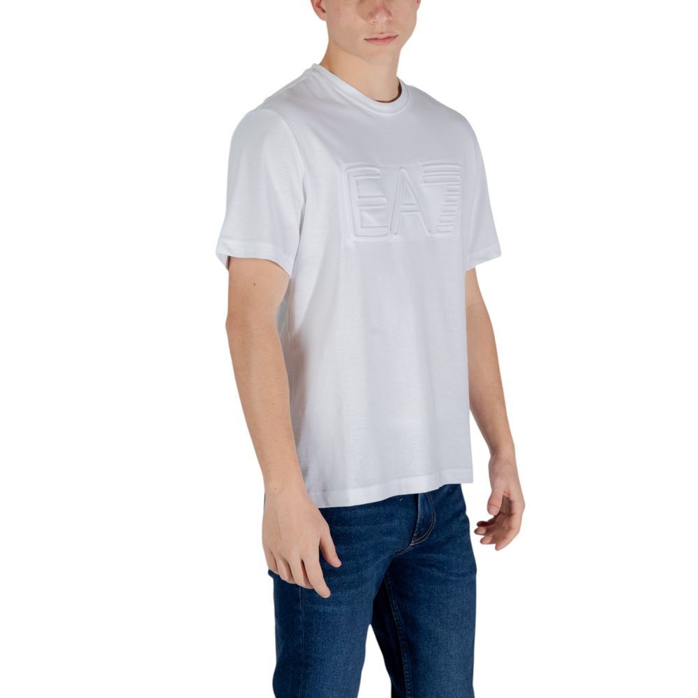 EA7 Emporio Armani White Cotton T-Shirt