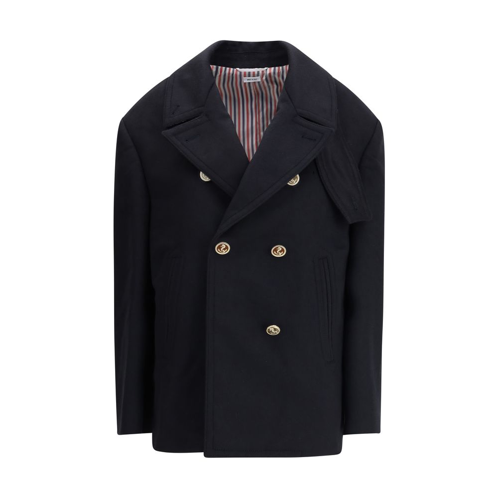 Thom Browne Blue Fabric Coat