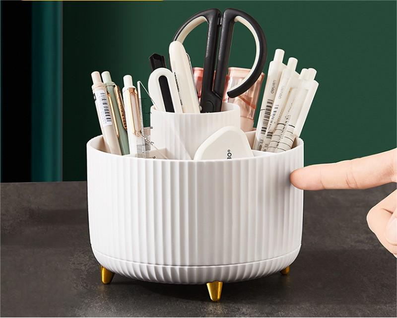 Rotating Large Capacity Luxury Desk Organizer Box
