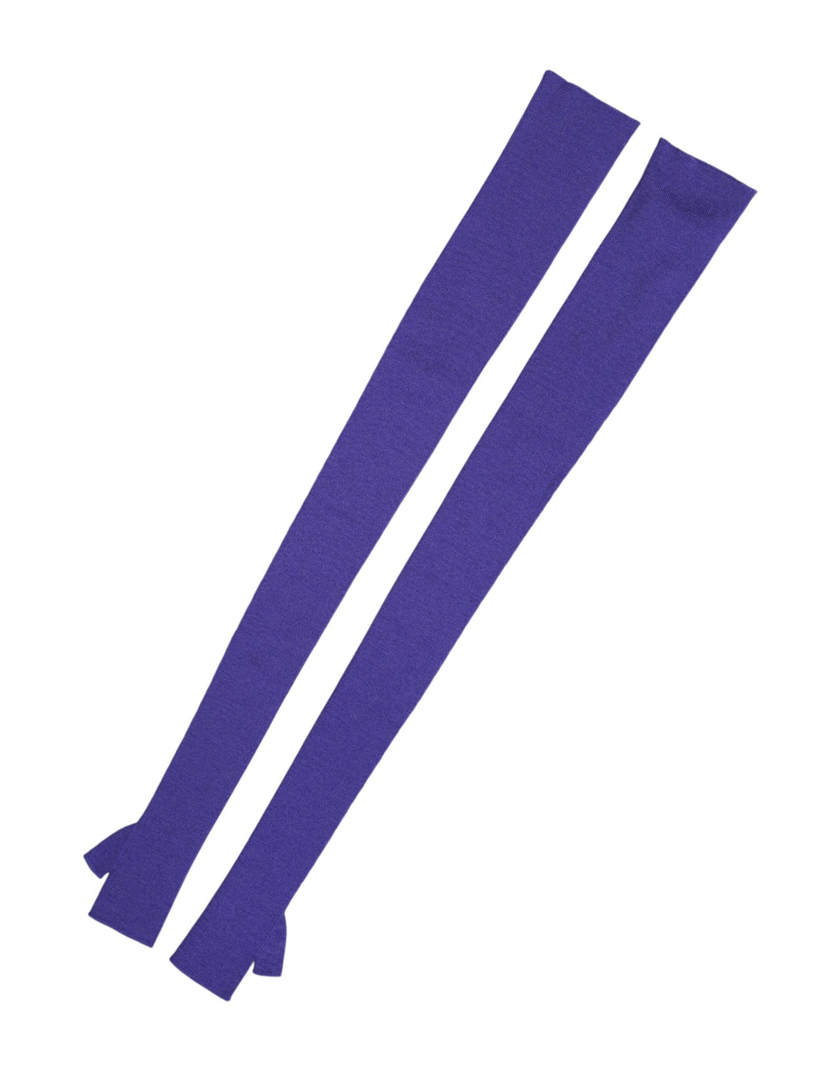 Dolce & Gabbana Violet Wool Fingerless Elbow Length Mitten Gloves