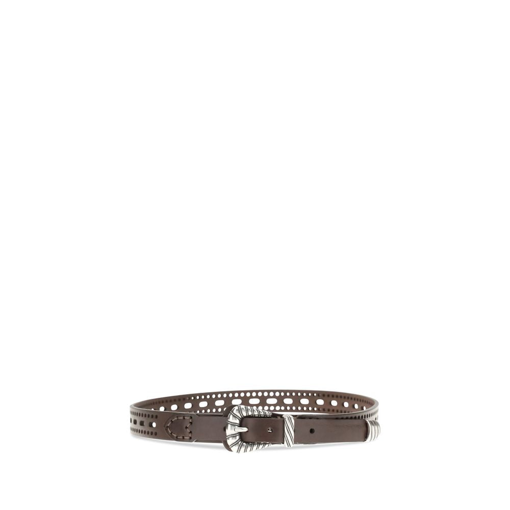 Etro Brown Calf Leather Bos Taurus Belt