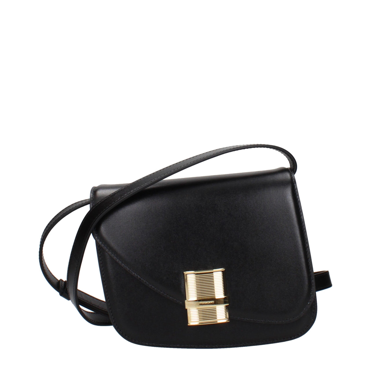 Salvatore Ferragamo Black Leather Crossbody Bag