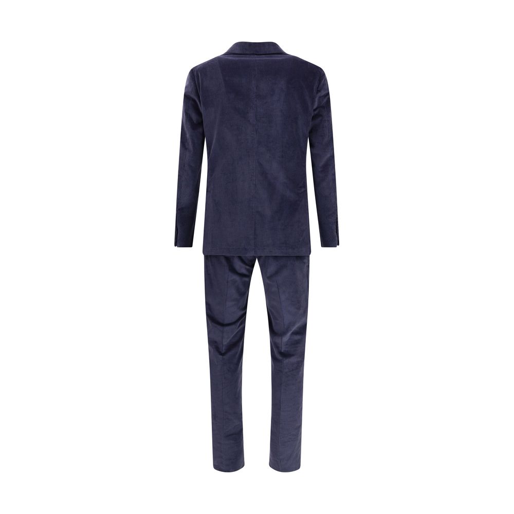 Gi Capri Blue Cotton Two-Piece Suit