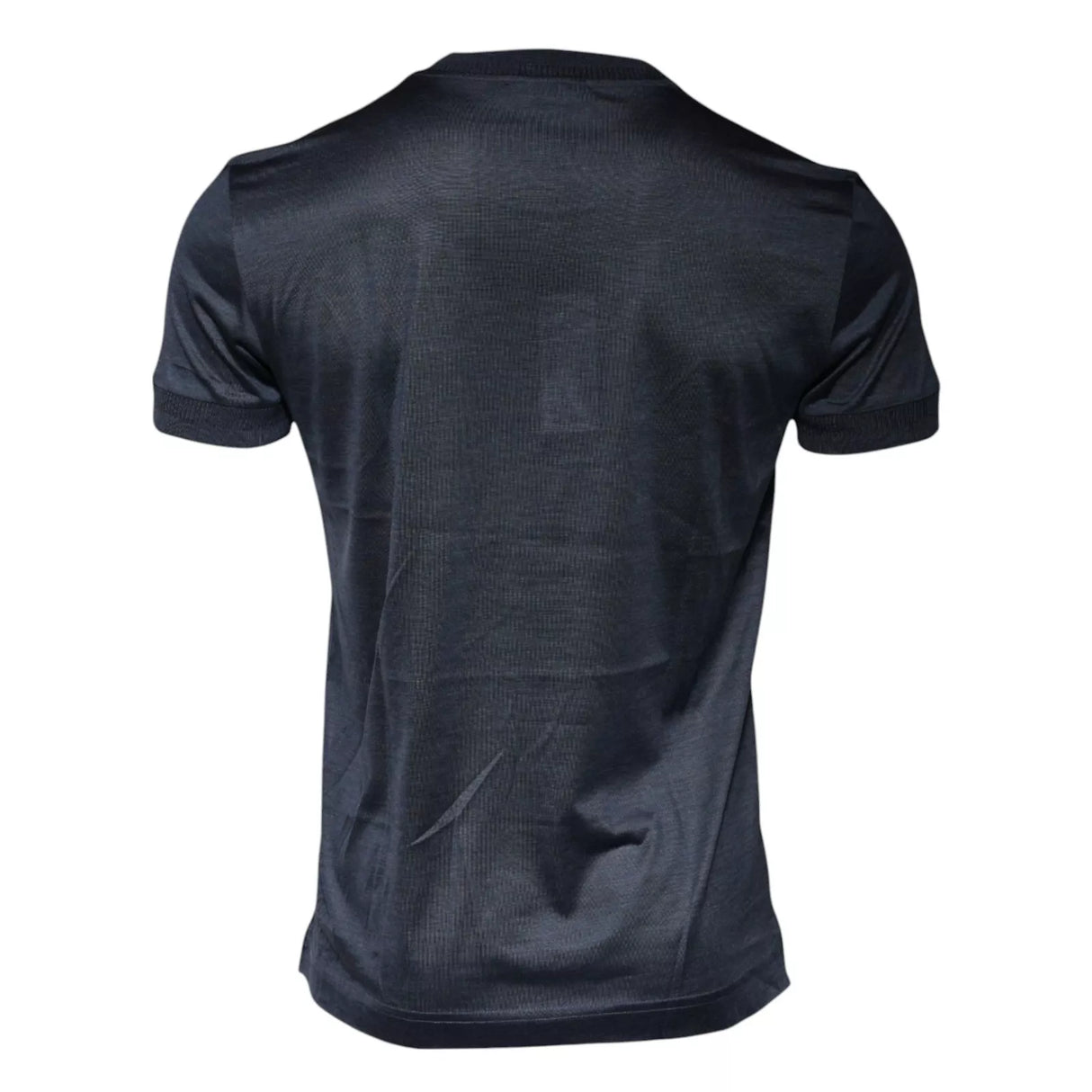 Dolce & Gabbana Blue Silk Crew Neck Short Sleeves Men T-shirt