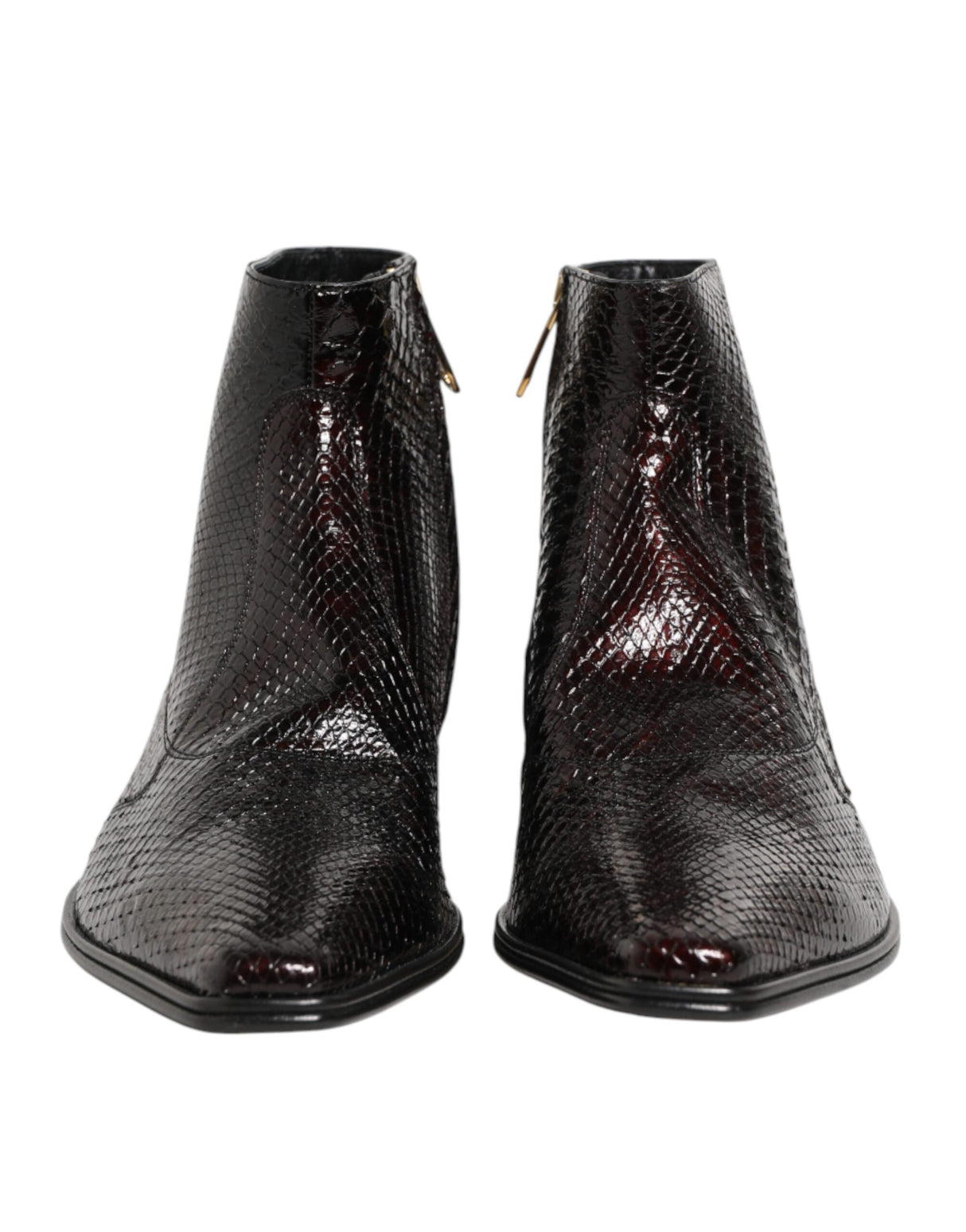 Dolce & Gabbana Bordeaux Chelsea Men Short Ankle Boots Shoes