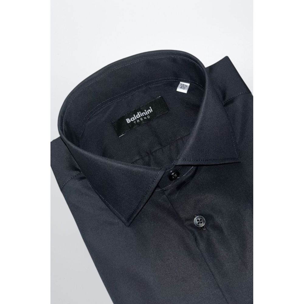 Baldinini Trend Black Cotton Men Shirt
