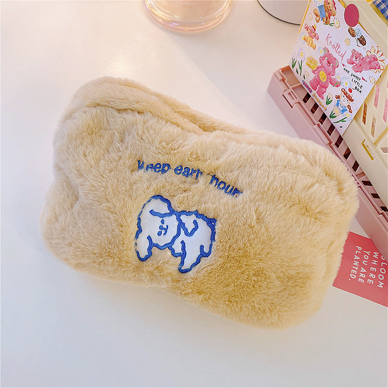 Cute Cloud Plush Cosmetic Bag