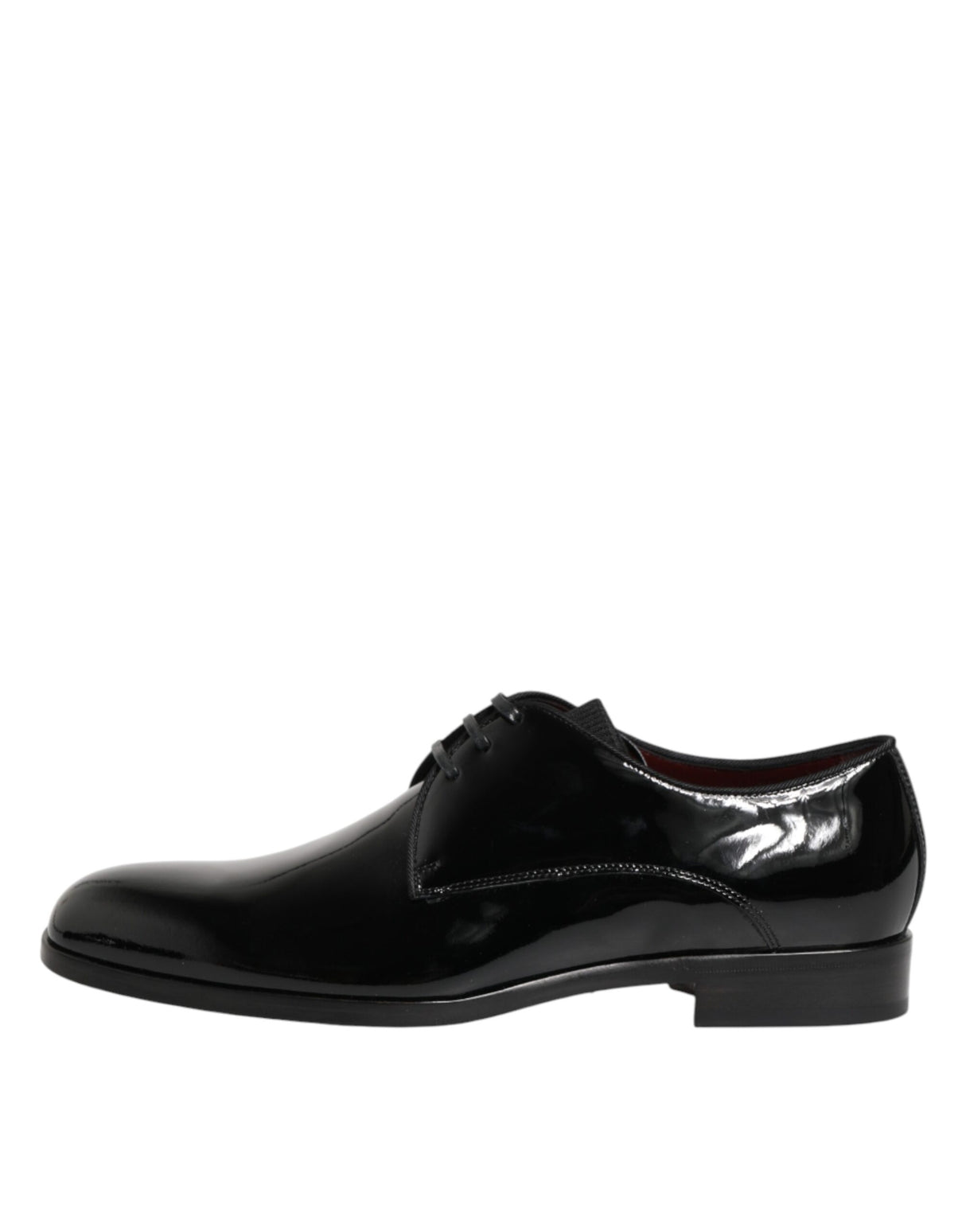 Dolce & Gabbana Black Calfskin Leather Derby Dress Shoes