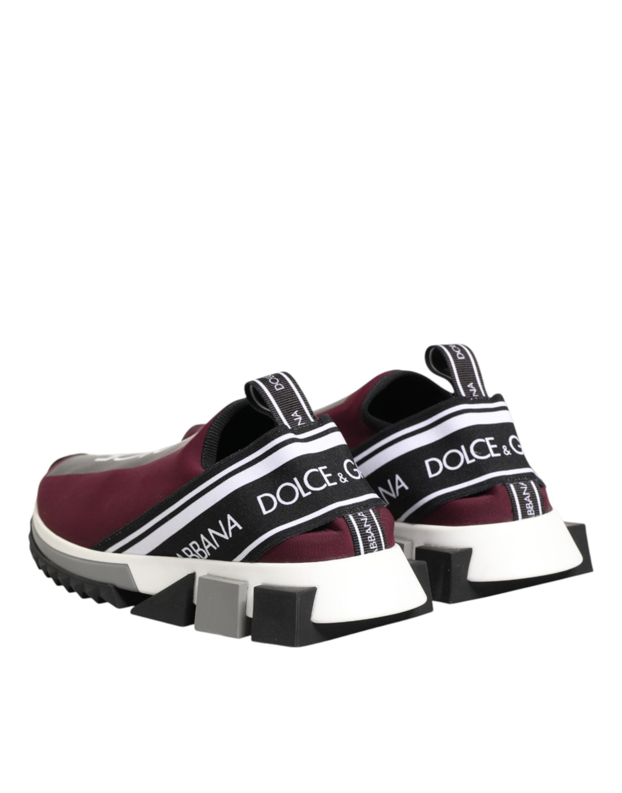 Dolce & Gabbana Maroon Slip On Sorrento Men Sneakers Shoes