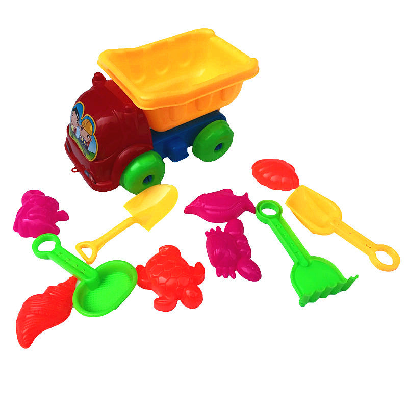 Mini Beach Car 11-Piece Set for Kids Sand Play