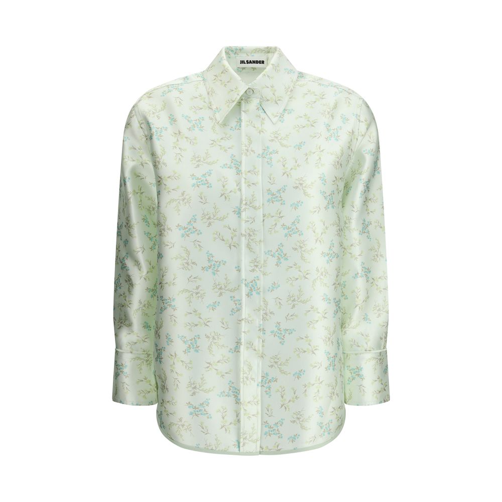 Jil Sander Bicolor Silk Pattern Shirt