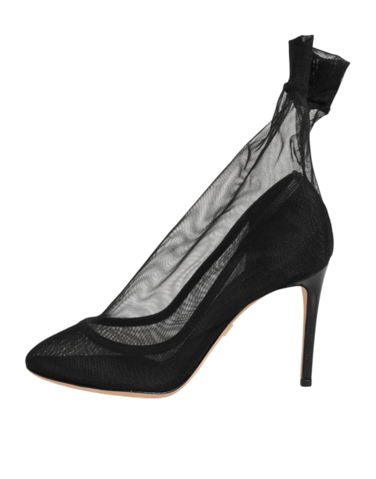 Dolce & Gabbana Black Nylon Stretch Mesh Sock Boots Shoes