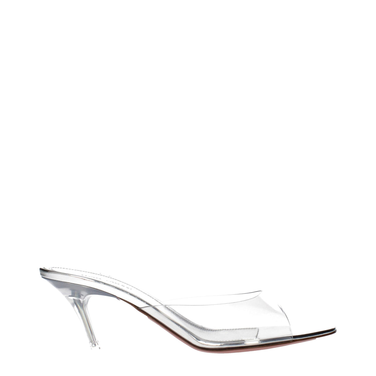Amina Muaddi Transparent Pvc Stiletto Heel Sandals