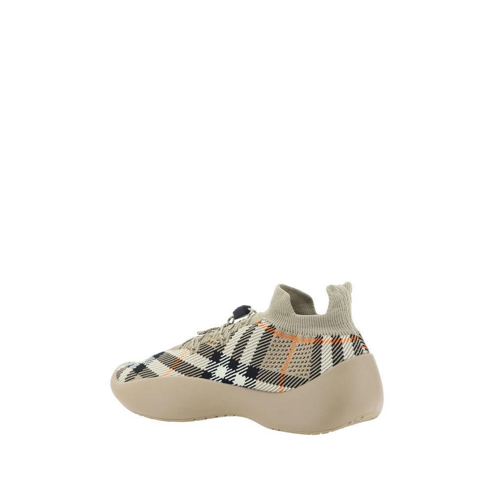 Burberry Brown Polyester Athletic Sneakers