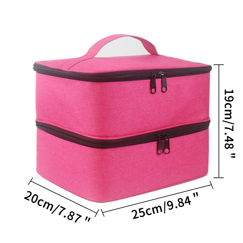 Portable Nail Polish Organizer with Dual Compartments