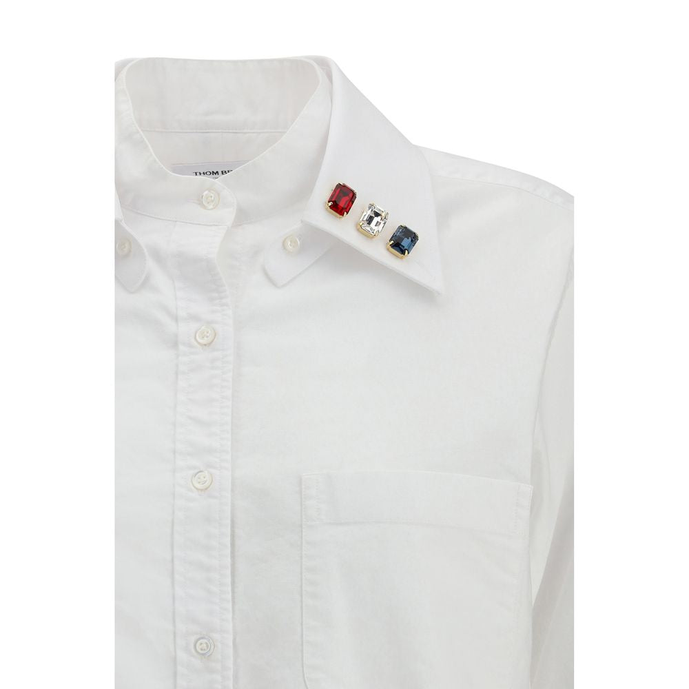 Thom Browne White Cotton Dress Shirt