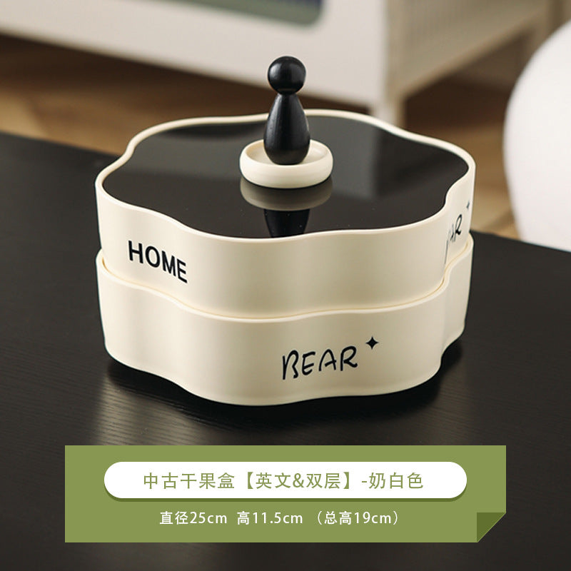 Elegant Multi-Layer Rotating Snack Organizer Tray