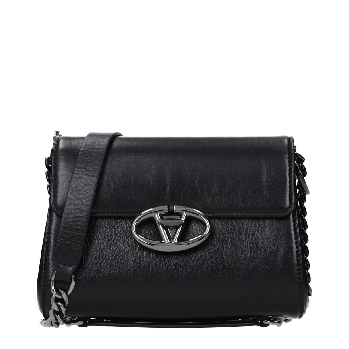 Valentino Garavani Black Leather Crossbody Bag