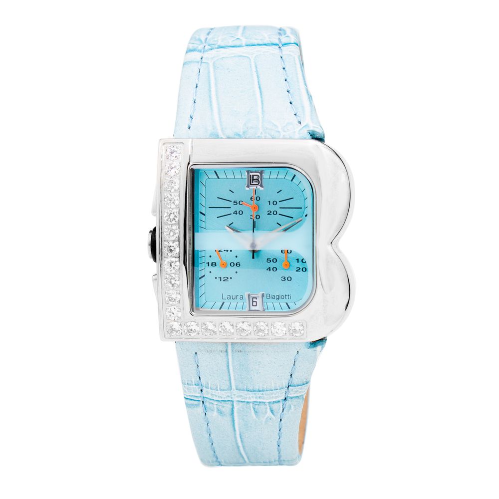 Laura Biagiotti Blue Leather Dress Watch