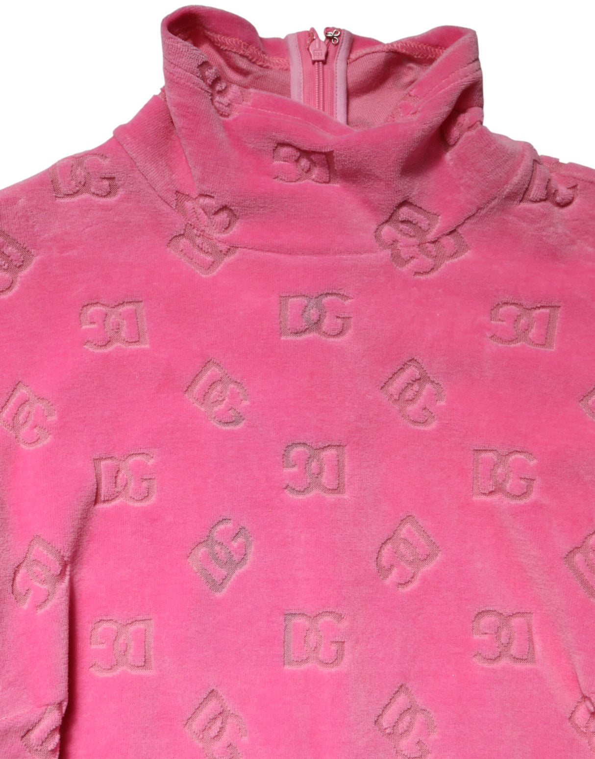 Dolce & Gabbana Pink Logo Monogram Long Sleeve Jumpsuit Dress