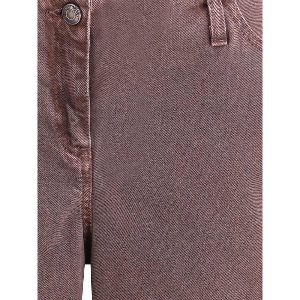 Magda Butrym Brown Cotton Relaxed Fit Jeans