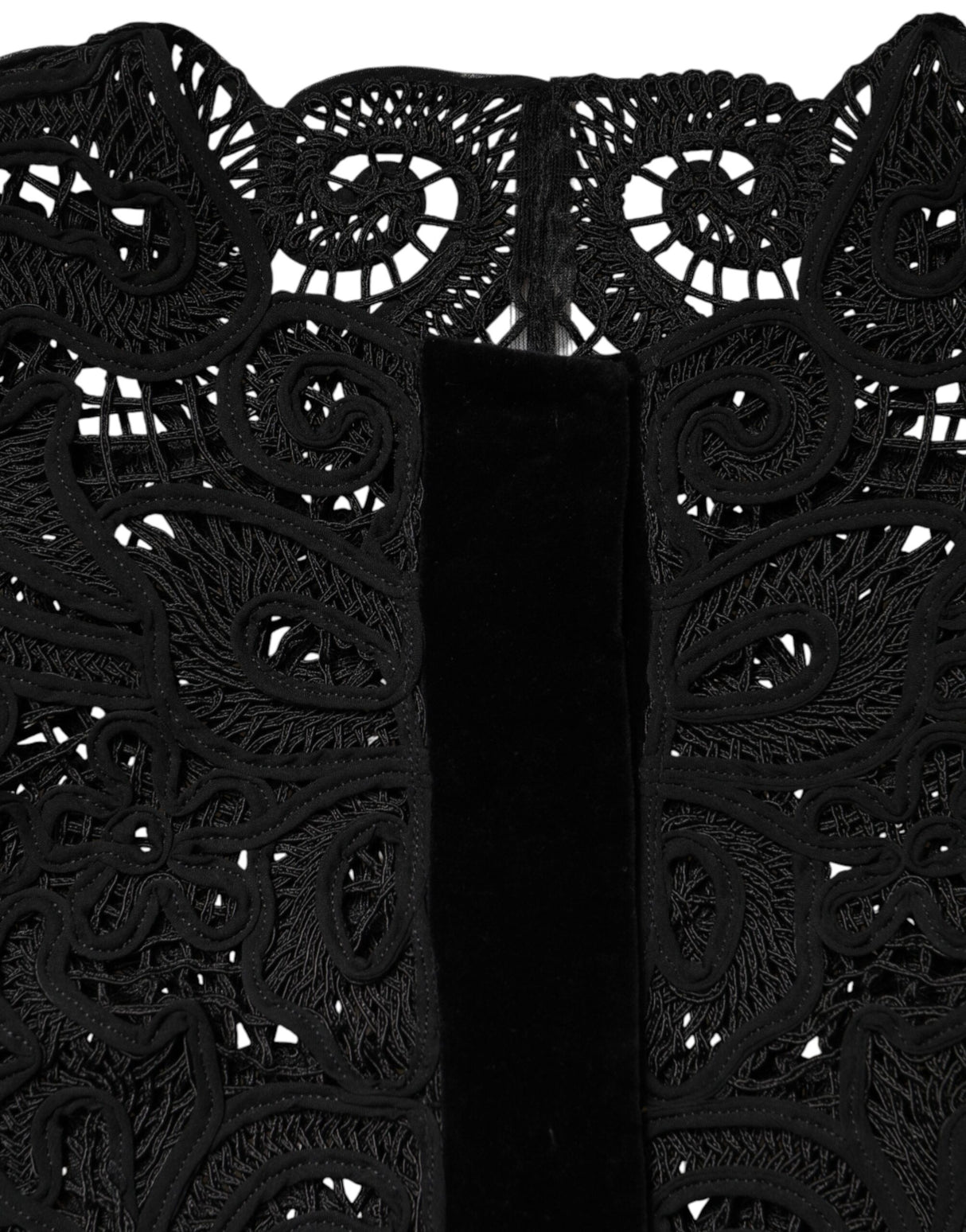 Dolce & Gabbana Black Floral Lace Cropped Coat Jacket