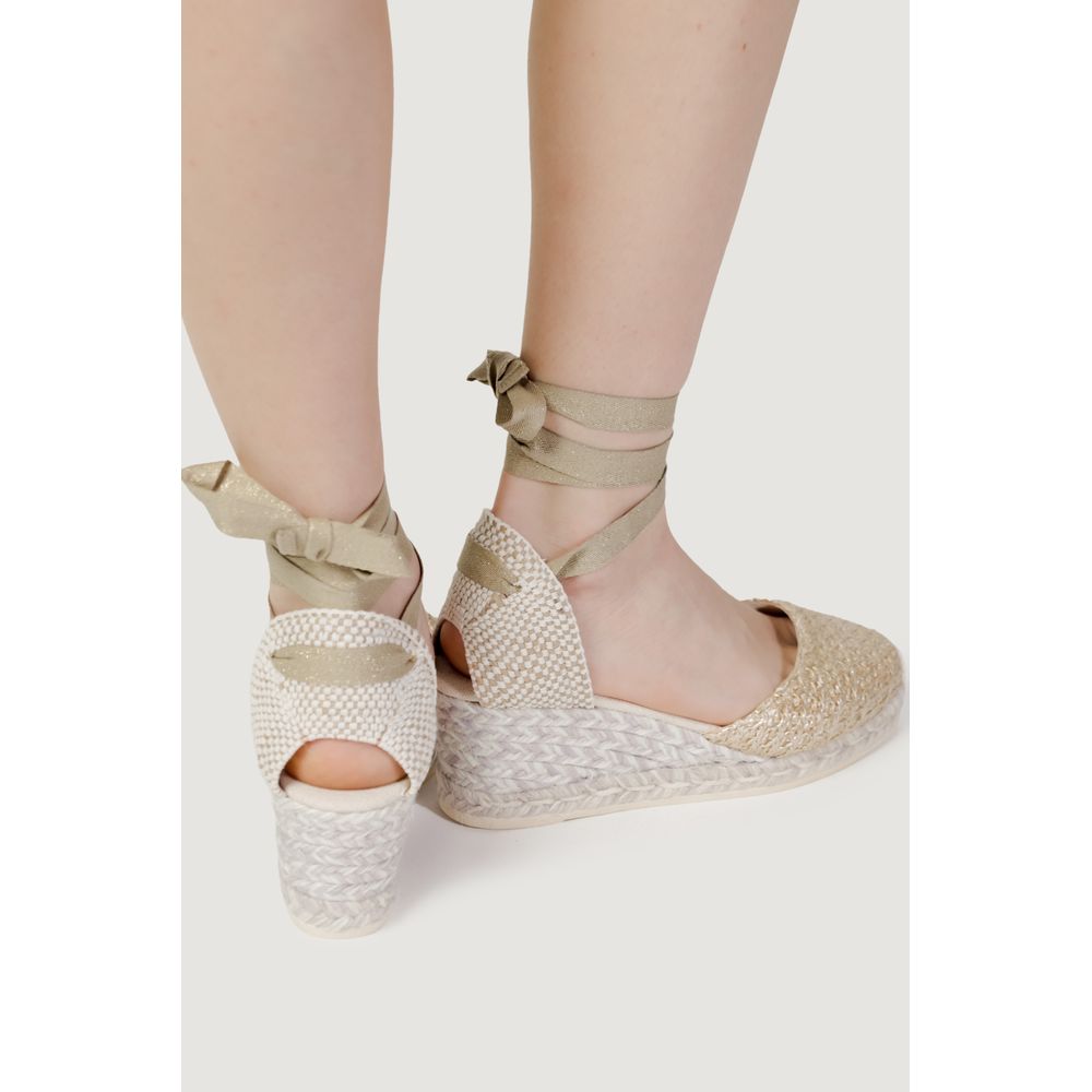 Espadrilles Gray Cotton High Heel Pumps